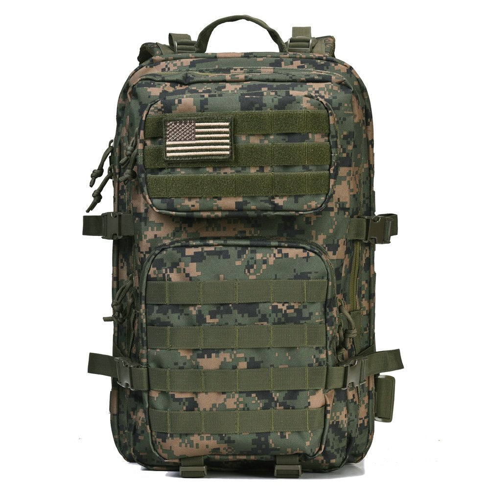 Reebow Gear Military Tactical Backpack Large Army 3 Day Assault Pack Molle Bag Backpacks (Woodland Camo)