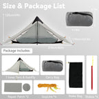 Ultralight Tent 3-Season Backpacking Tent 2 Person Camping Tent, Outdoor Lightweight Lanshan Camping Tent Shelter For Camping, T