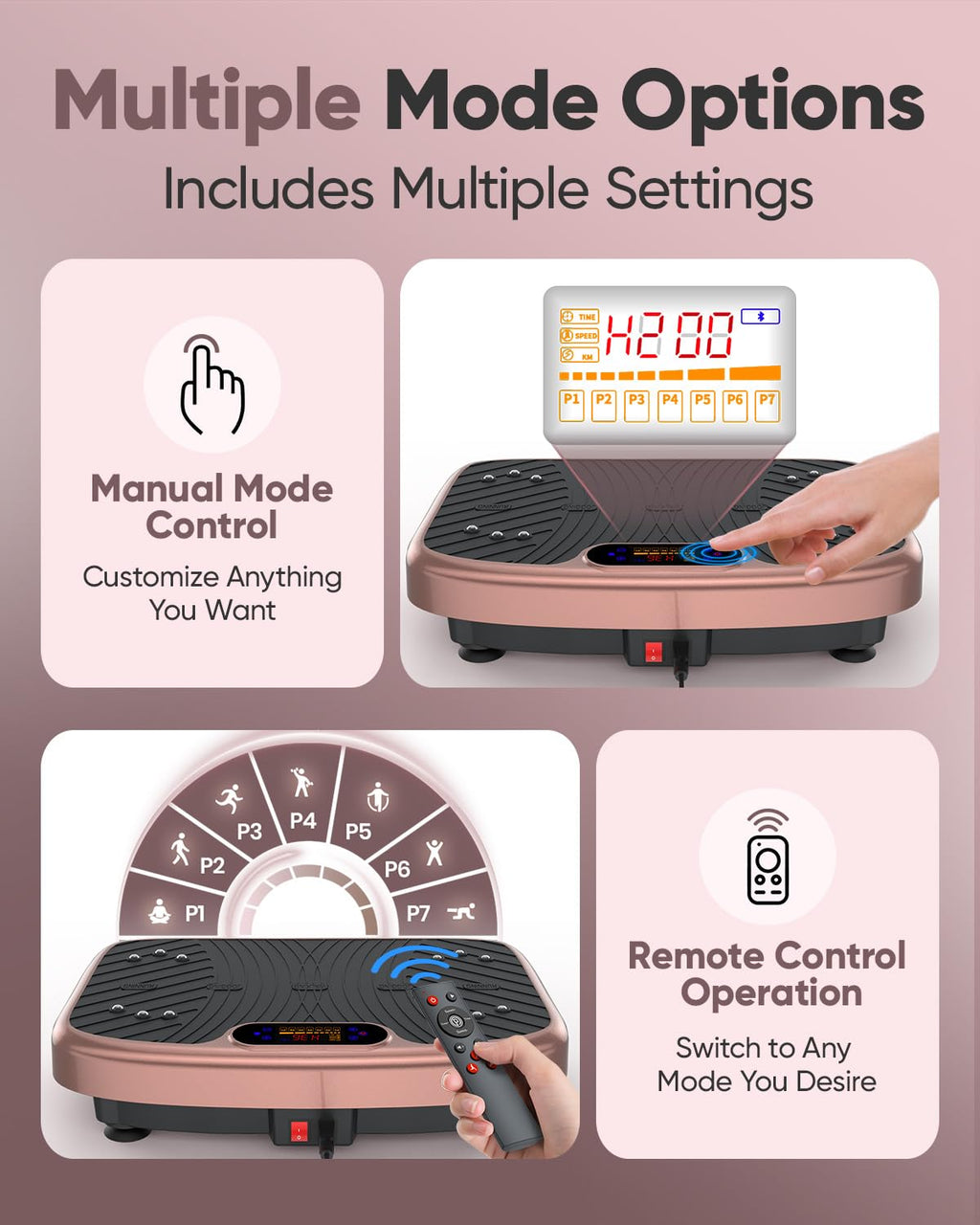 GDCOO Vibration Plate Exercise Machine Vibrating Platform for Fun Lymphatic Drainage and Weight Loss, Vibrant Home Workout Equip