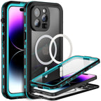 Beastek Iphone 14 Pro Waterproof Case, Tre Series Magsafe Shockproof Dustproof Ip68 Case With Built-In Screen Protector And Mag