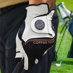 Copper Tech Mens Golf Gloves ~ 2-Pack ~ Copper-Infused ~ Worn On Right Hand For The Left-Handed Golfer One Size Fit Most