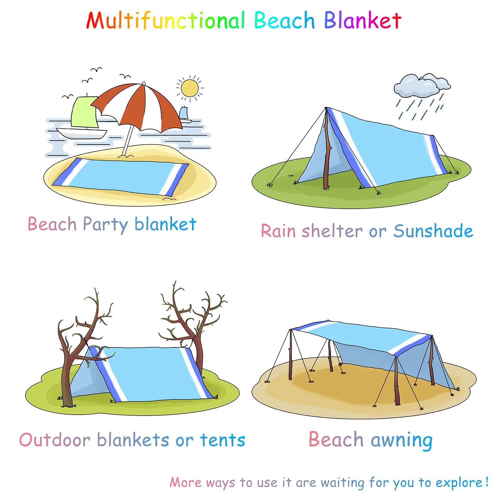 Bydoll Beach Blanket 78''