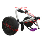 Asmsw Kayak Cart Canoe Paddleboard Sup Trolley Carrier With No-Flat Wheels 100Lbs Capacity