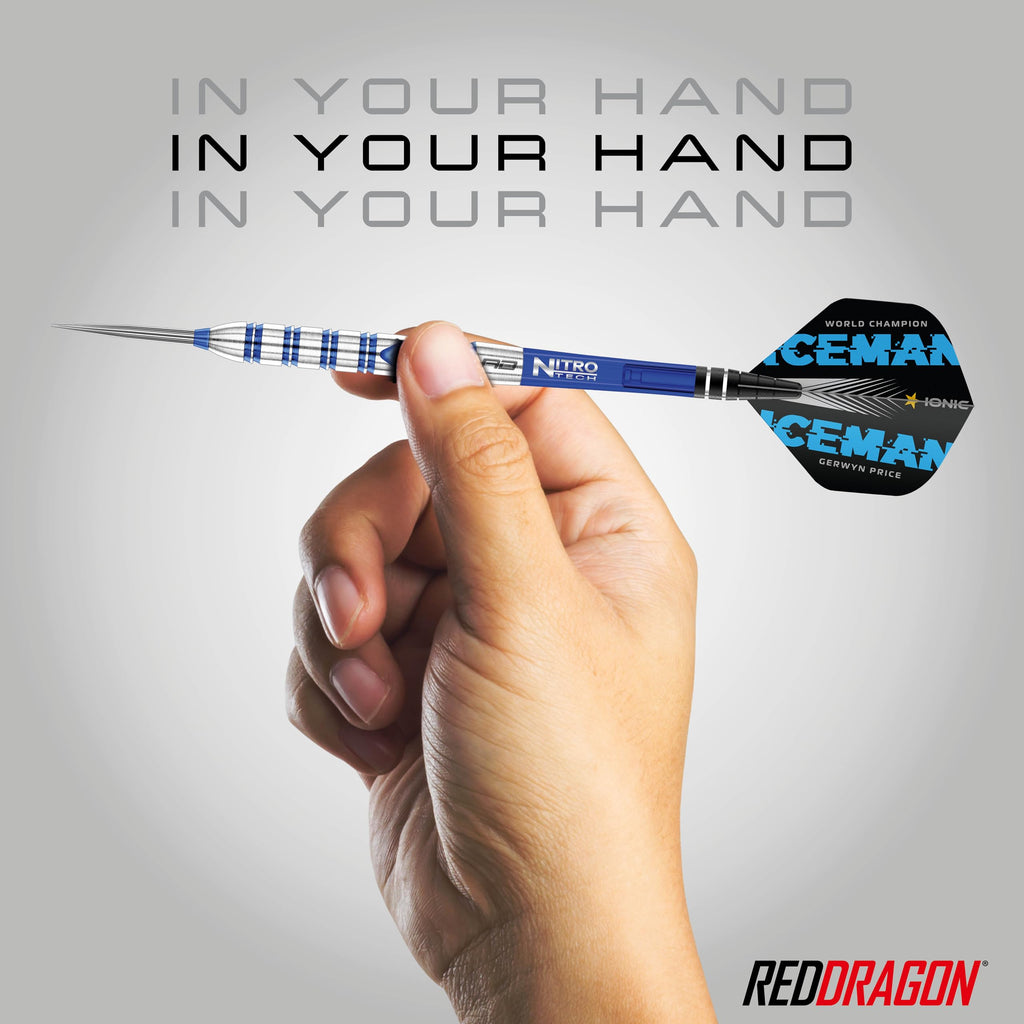 Red Dragon Gerwyn Price 24 Gram - Tungsten Steel Darts Set With Flights And Stems