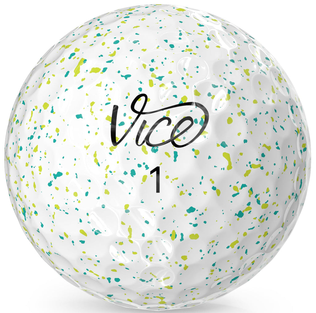 Vice Pro Air Golf Balls, Petrol/Yellow Drip