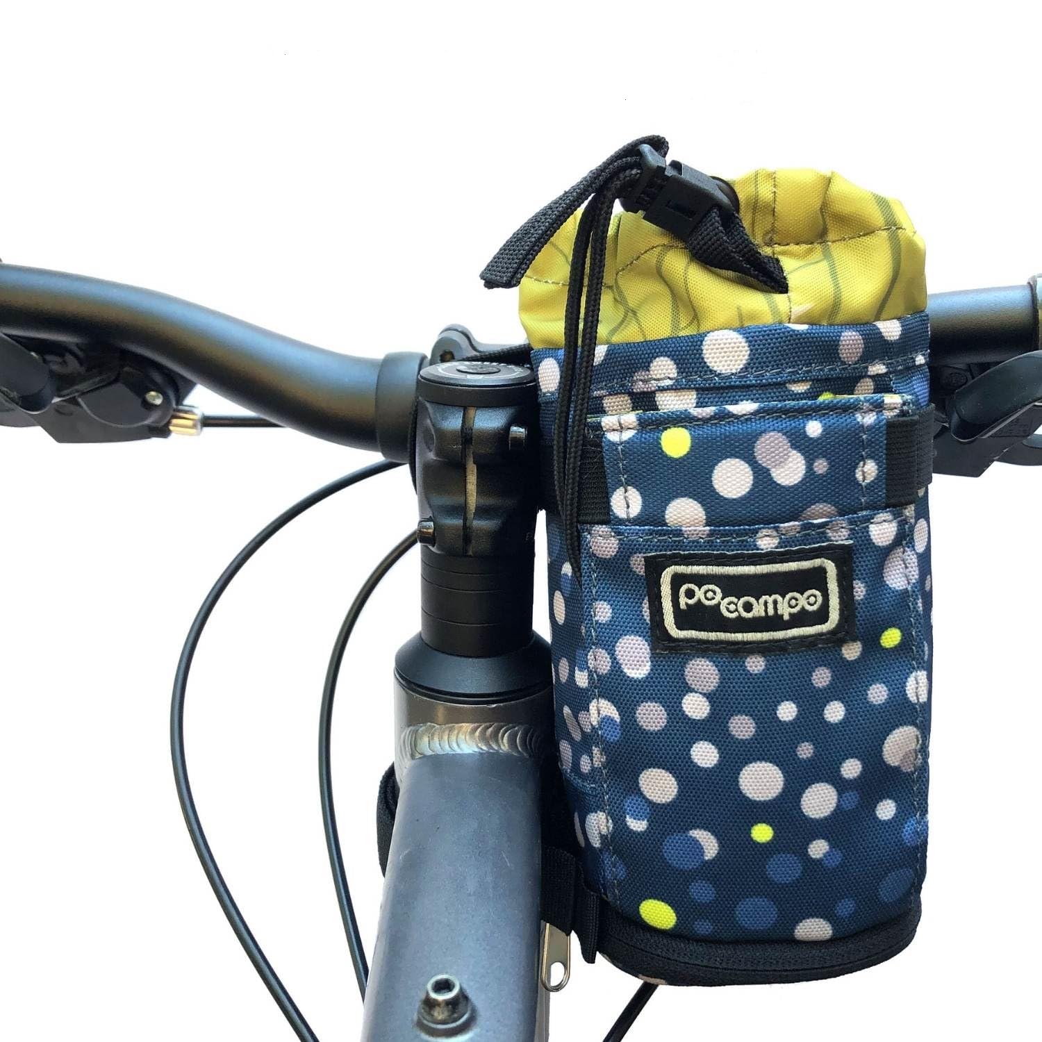 Po Campo Bags Bike Accessories - Willis Stem Bag - Bicycle Stem Pouch for Bike Handlebar Bag - Drawstring Feed Bag for Cycling a