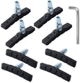 Rujoi 4 Pairs Bike Brake Pads Set, 70Mm V Brake Shoes With Hex Nuts And Washers, Replacement Set For Cruiser Mtb Mountain Bicycl
