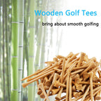 Zivisk Wooden Golf Tees 2-3/4 Inch 100 Count, 2.75'' Long Golf Wood Bamboo Tees(Blue,70Mm)