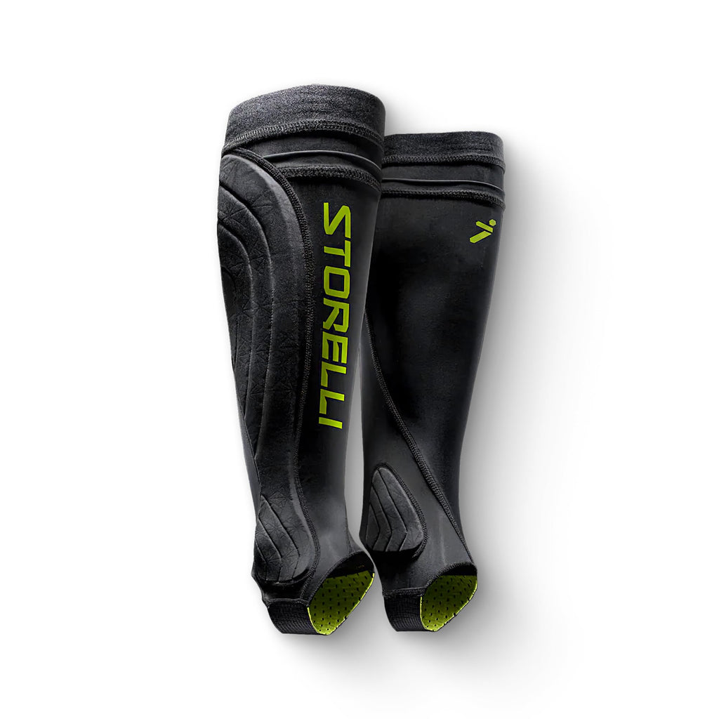 Storelli Bodyshield Leg Guards  Protective Soccer Shin Guard Holders  Enhanced Lower Leg And Ankle Protection  Youth Medium  Bla