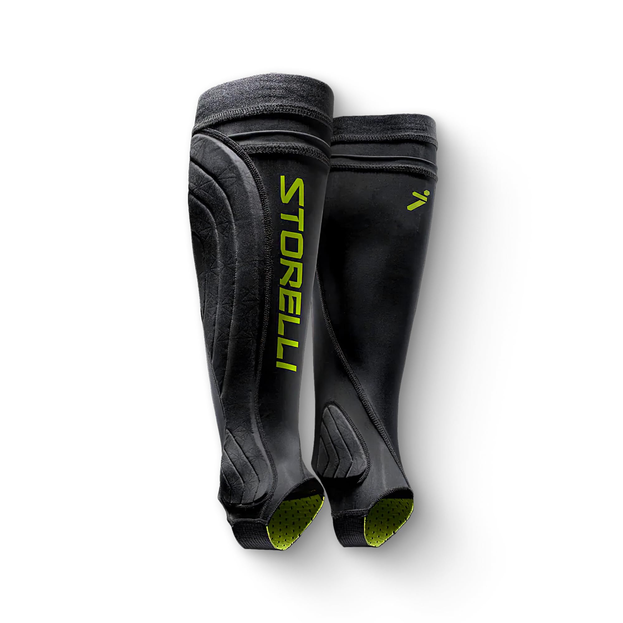 Storelli Bodyshield Leg Guards  Protective Soccer Shin Guard Holders  Enhanced Lower Leg And Ankle Protection  Youth Medium  Bla