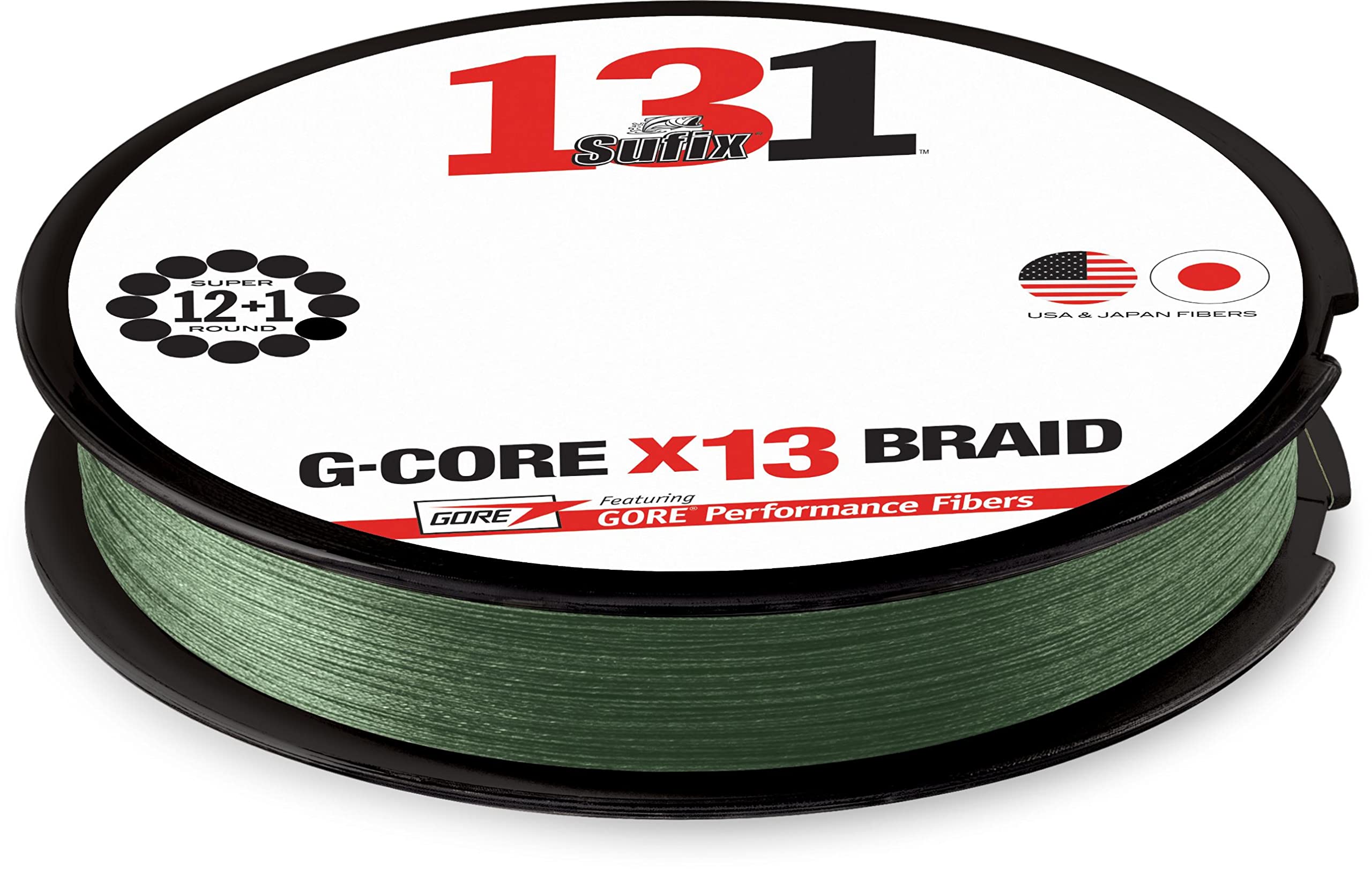 Sufix 131 Braid 50 Lb Low-Vis Green - 150 Yds