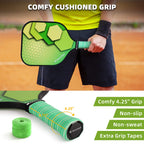 Pickleball-Paddles-Set-Of-2 Usapa Approved | Joncaye Pickleball Racquets With Indoor Outdoor Balls, Paddle Case, Lead Tape | Lig