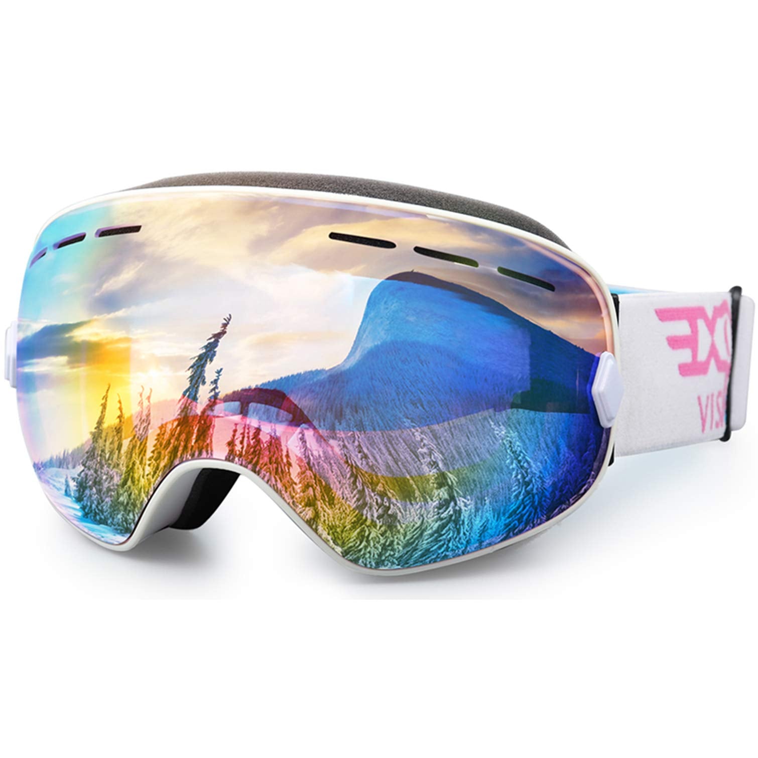 Exp Vision Ski Snowboard Goggles For Man Woman And Younth, Otg Snow Goggle Anti Fog Uv400 Protection Winter Outdoor Sports Goggl