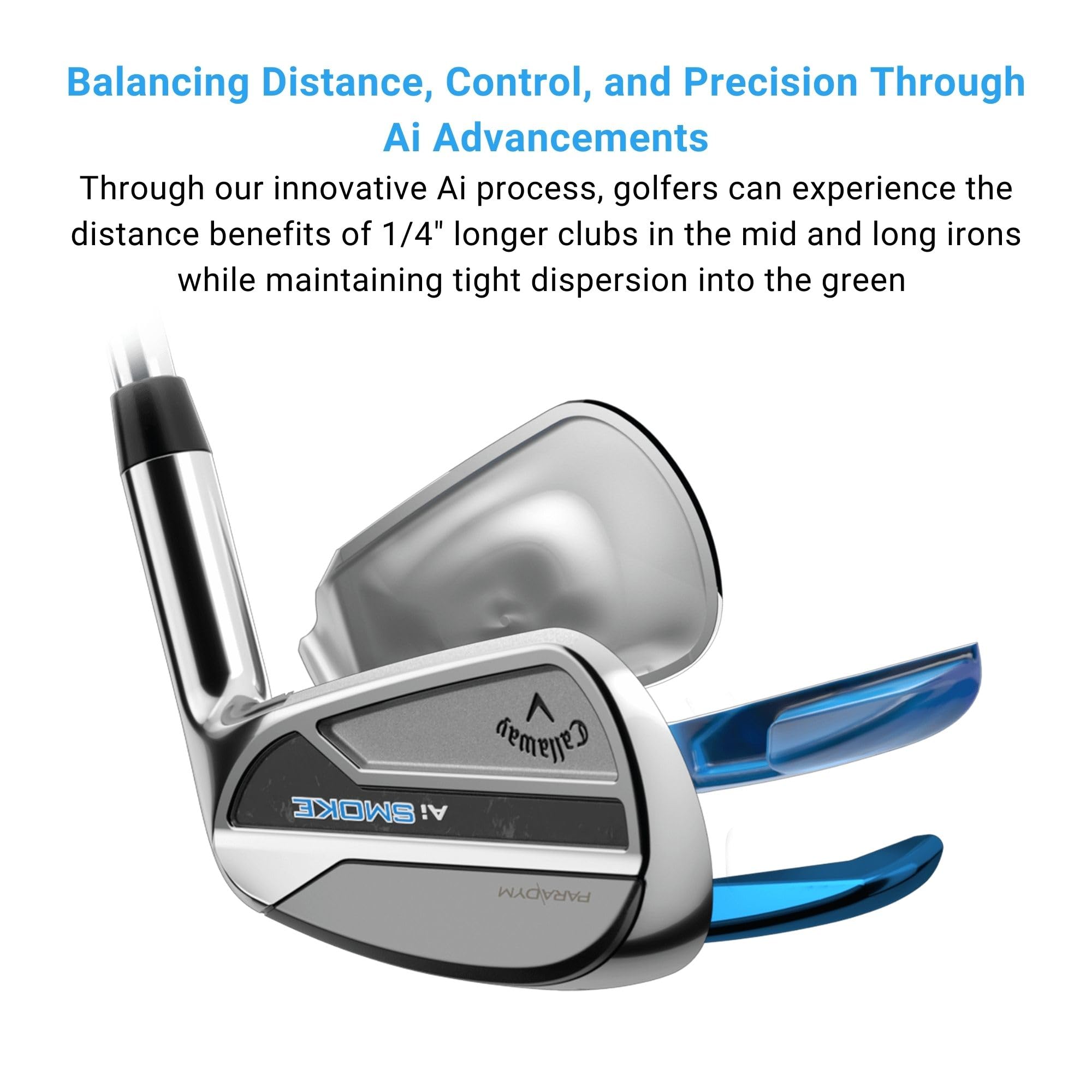 Callaway Golf Paradym Ai Smoke Individual Iron (Left Hand, 6 Iron, Graphite, Stiff)