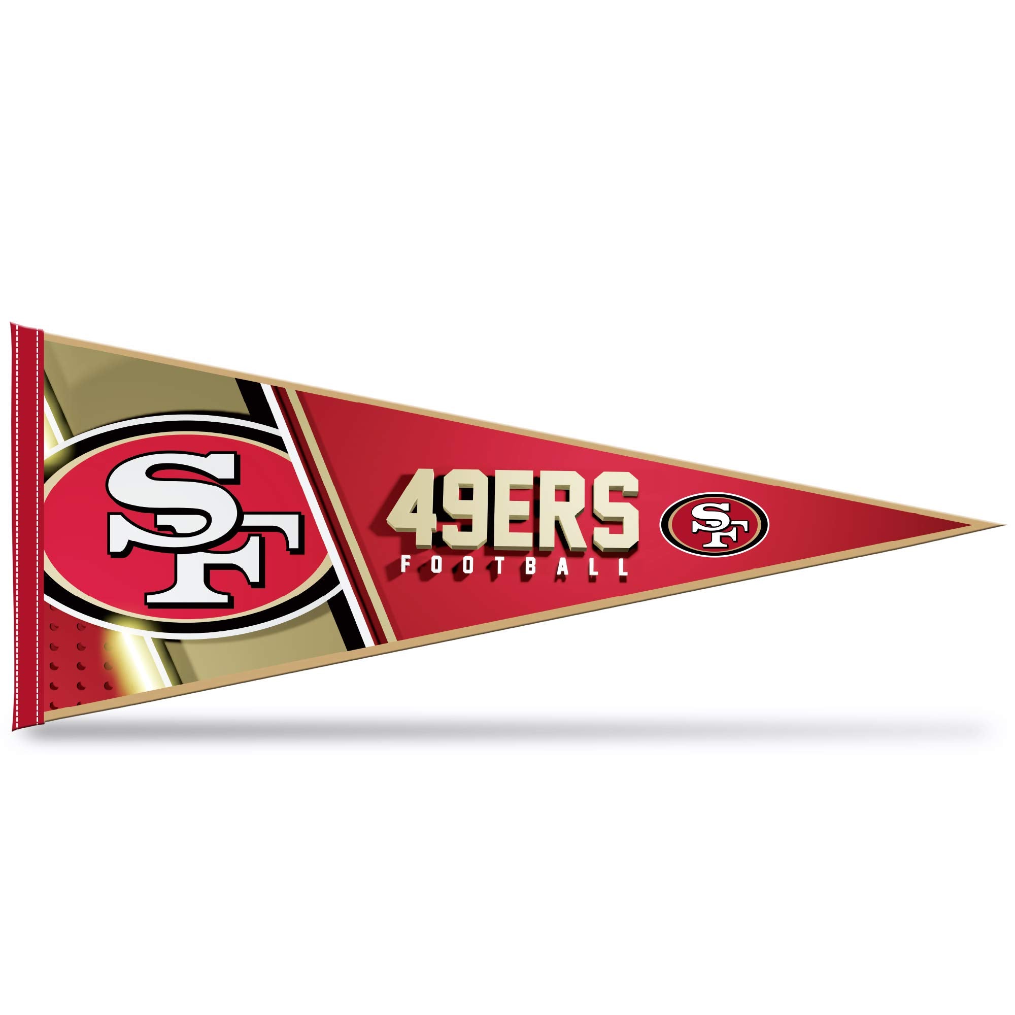 Rico Industries Nfl Football San Francisco 49Ers Primary 12'' X 30'' Felt Wall D  Cor Pennant - Great For Home/Bed Room/Man Cave