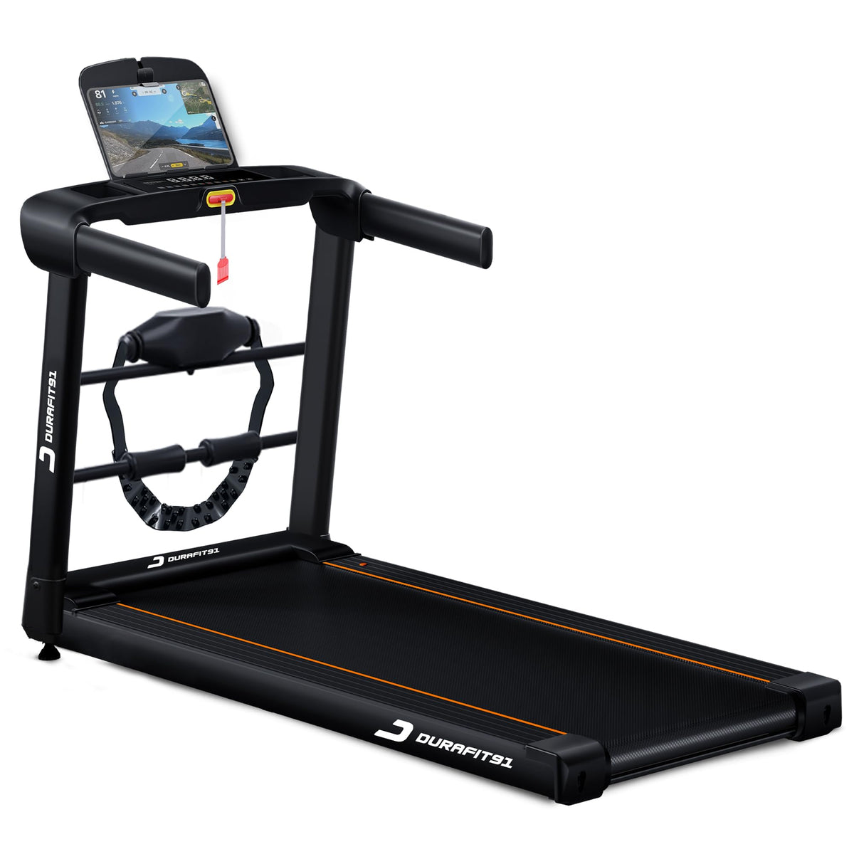 Durafit91 Ace 4.5 Hp Peak Bldc Motorized Treadmill |16 Km/Hr Max Speed | 120 Kg User Weight | Manual Foldable | Bluetooth Speake
