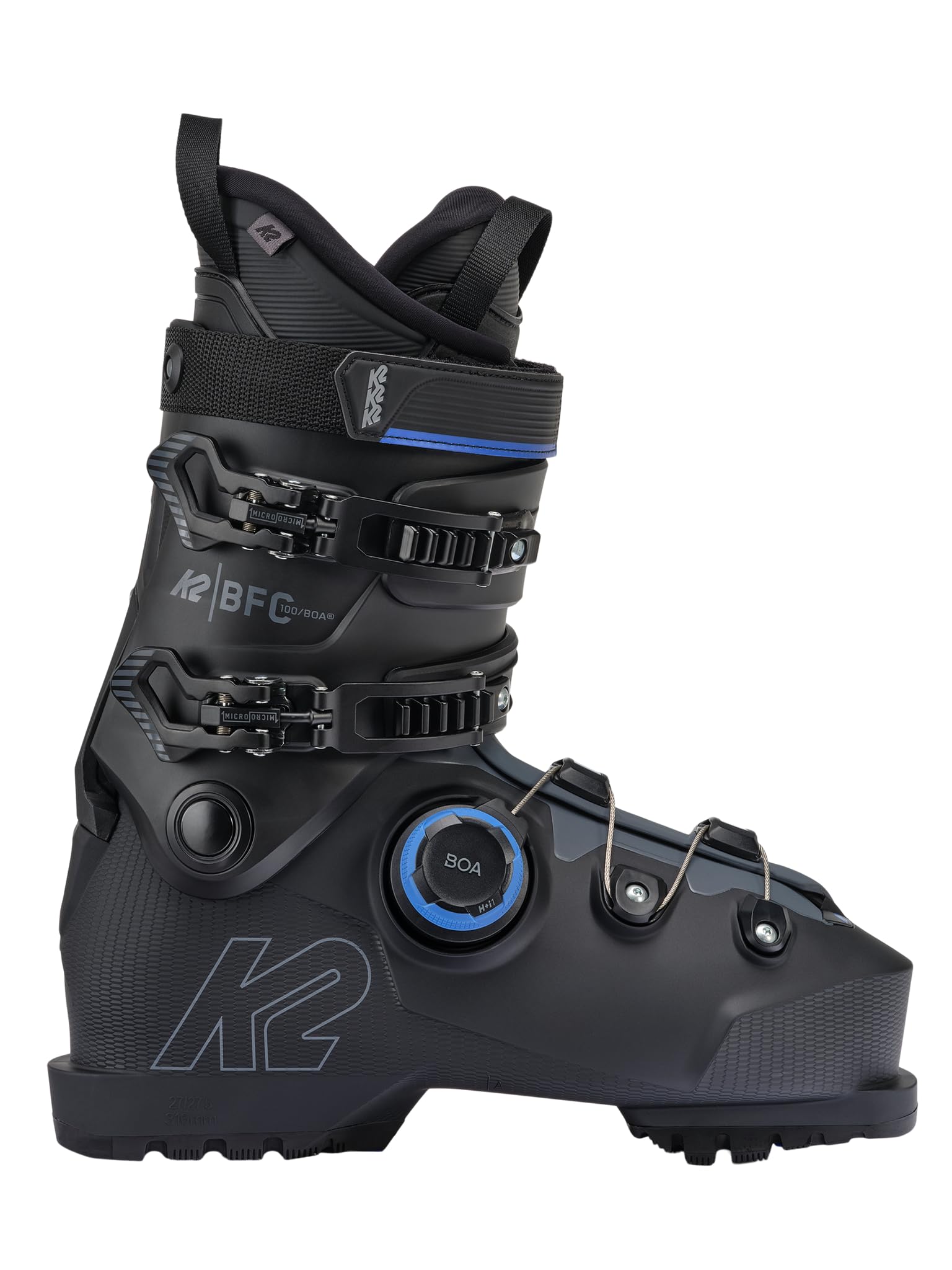 K2 BFC 100 BOA Mens Ski Boots (Black/Blue, 30.5)