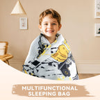 Kids Sleeping Bag For Camping - Lightweight 3 Season Child Backpacking Sleeping Bag For Girls And Boys, Waterproof Cmpact Youth