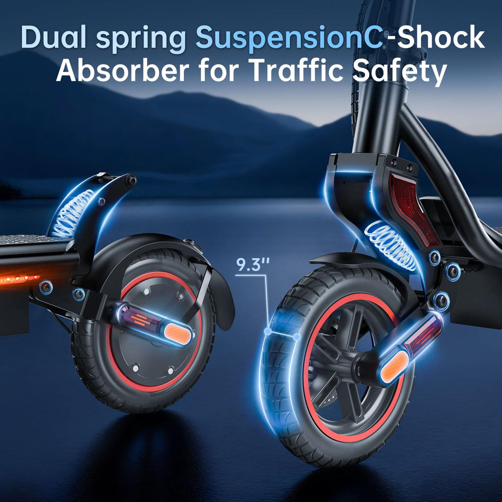 HopCycle Electric Scooter for Adults, 1000W Peak Motor, 25 MPH, 28 Miles Long Range, 9.3 Pneumatic Tires, Foldable Commuter E Sc