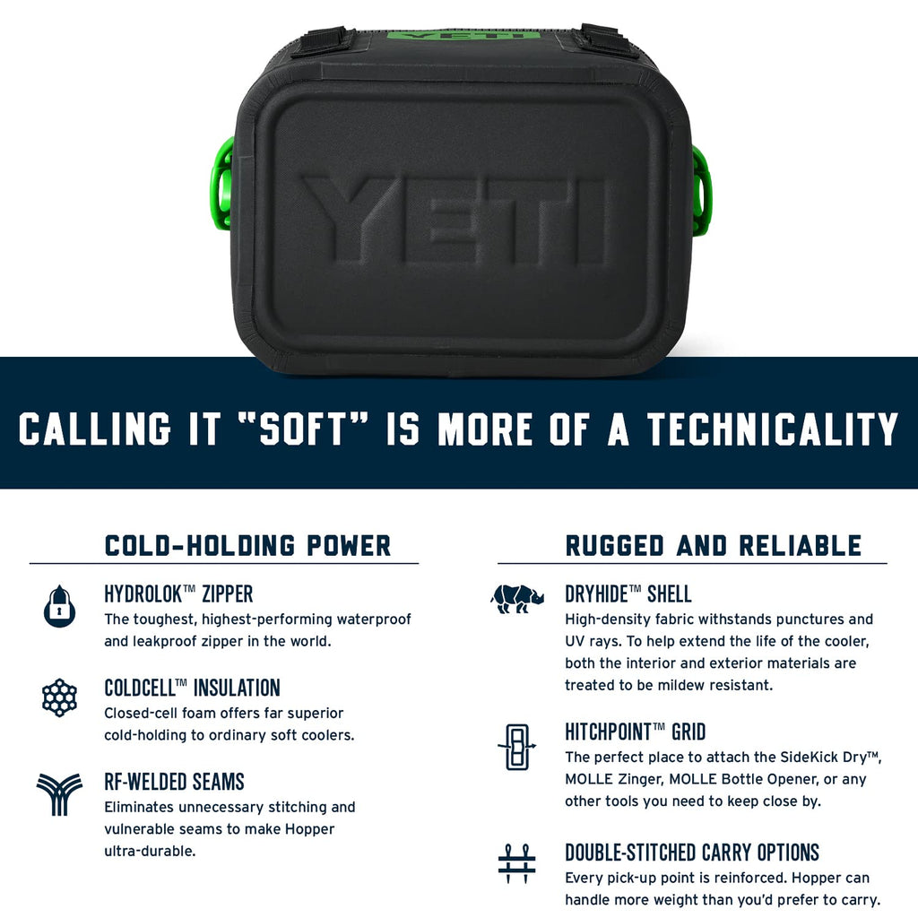 YETI Hopper Flip 8 Portable Soft Cooler, Canopy Green