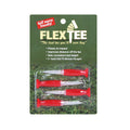 Flex Tee Flexible 3 Inch Red/Clear Plastic Golf Tees (4 Pack) | Virtually Unbreakable Driver Tees, Greater Distance, Accuracy, L