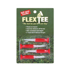 Flex Tee Flexible 3 Inch Red/Clear Plastic Golf Tees (4 Pack) | Virtually Unbreakable Driver Tees, Greater Distance, Accuracy, L