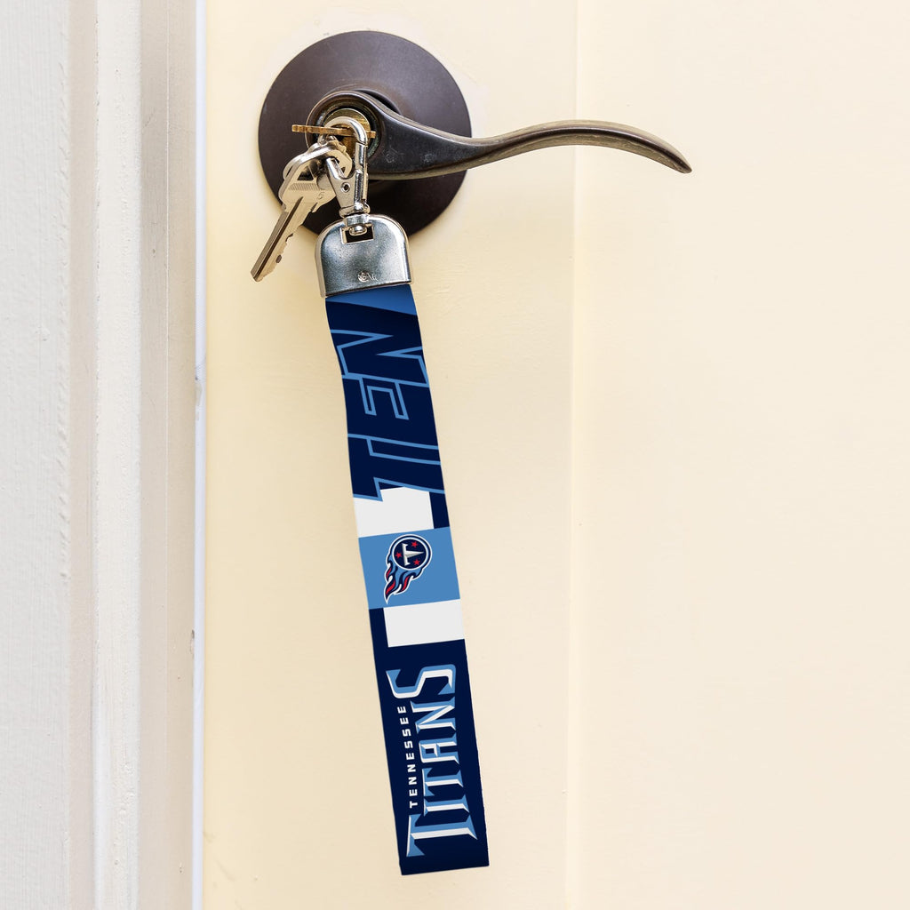 Rico Industries Nfl Football Tennessee Titans Standard Wrist Lanyard Key Chain, Cute Wristlet Strap Keychain Holder For Women Me