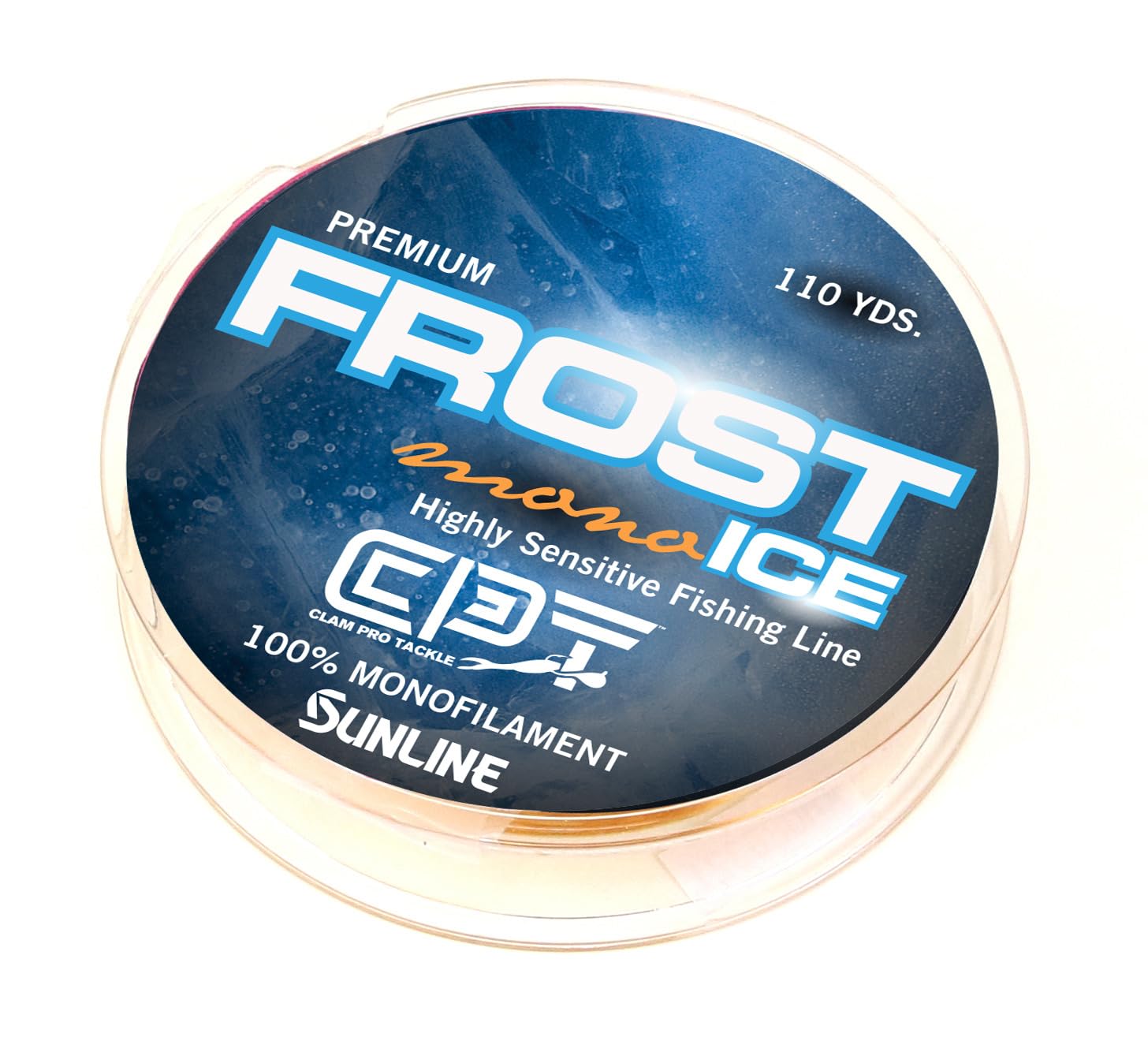 Clam Pro Tackle 10980 CPT Frost Line Monofiliment - 4lb - Metered (Org/Clr) - 110 Yard