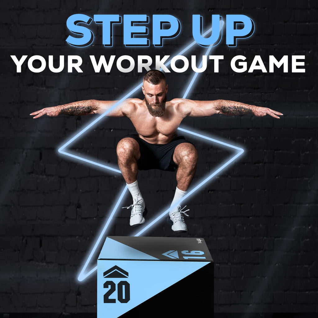 Yes4All 3 In 1 Foam Plyometric Jump Box Jump Training & Conditioning-Plyo Jump Box For Jump Training Fitness Workout Exercise -