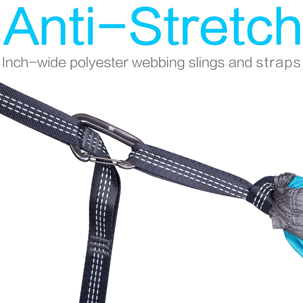 Birmi Portable Double Hammock With Straps - Waterproof Compression Sack  Light And Ultrasoft Parachute Nylon Rated For 500 Lbs.