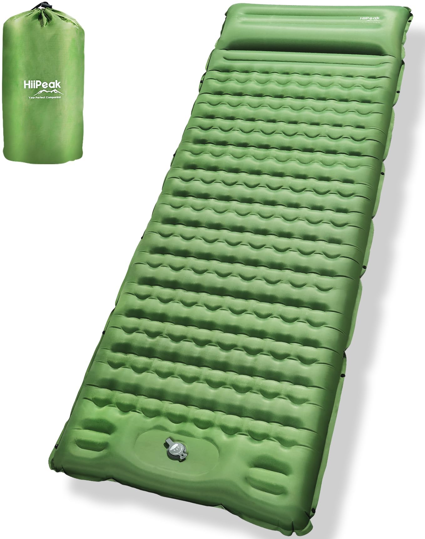 Hiipeak Strong Support Camping Mat, Inflatable Sleeping Mattress 39 Inch Thickness Sleeping Pad With Pillow, Quickainflation Ult