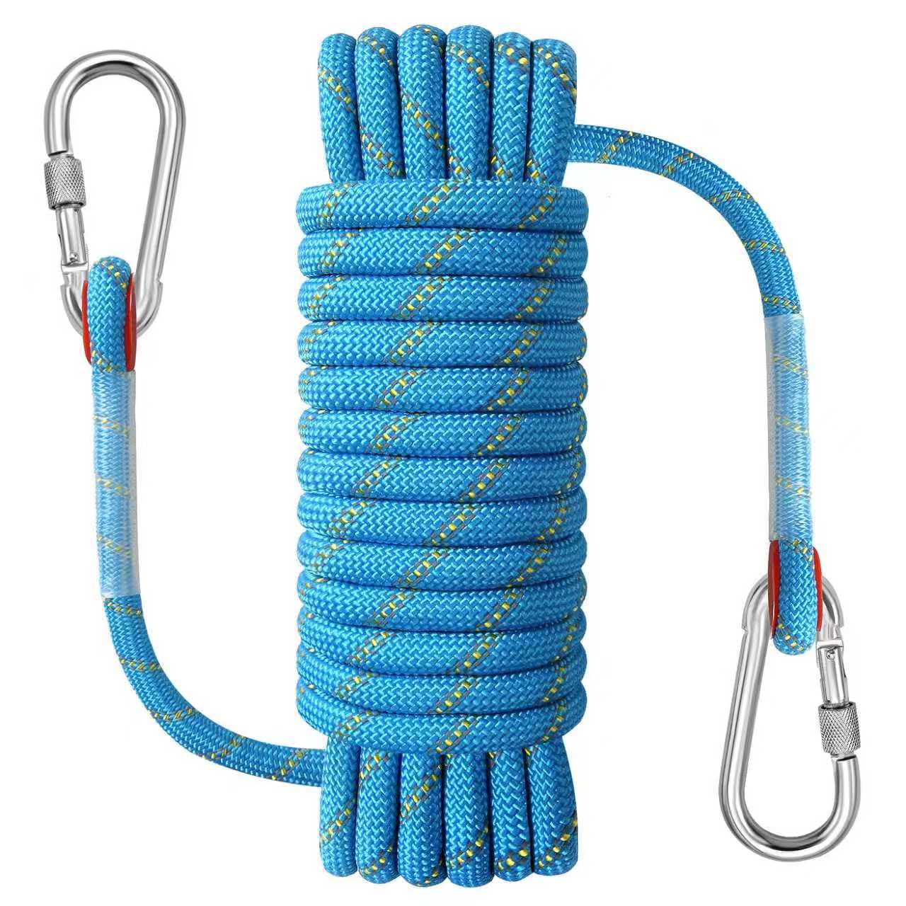NorthPada 3/8 in (10mm) x 65 ft (20Meter) Static Nylon Heavy Duty Outdoor Climbing Rope for Knotting Practice, Arborist Tree Wor