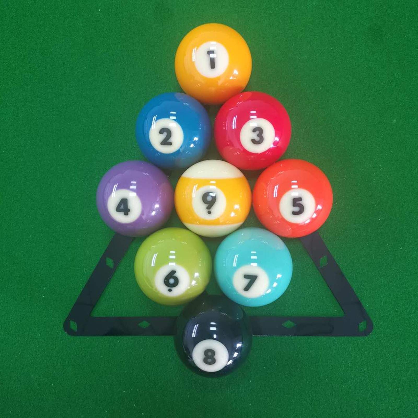 Itrolle Magic Ball Rack 6Pcs Billiard Triangle Magic Rack Sheet With Pool Table Marker Dots Pool Table Ball Holder