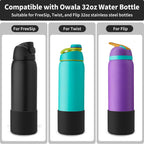 Diumepo Silicone Boot for Owala 32 oz Water Bottles, Anti-Slip Protective Sleeve for Owala Twist & FreeSip & Flip Insulated Bott