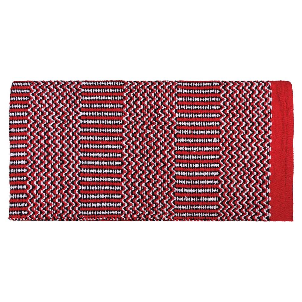 Dura-Tech Navajo Double Woven Western Saddle Blanket for Horses | Size 32 X 32 | Color Red | Horse Comfort and Style | Perfect f