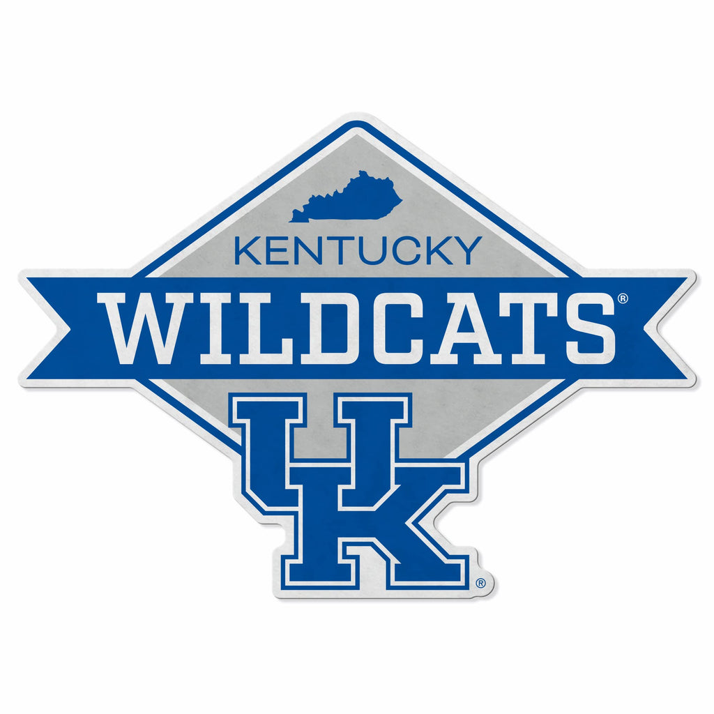 Rico Industries Ncaa Kentucky Wildcats Diamond Shape Cut Pennant - Home And Living Room D  Cor - Soft Felt Ez To Hang 20.5 X 18