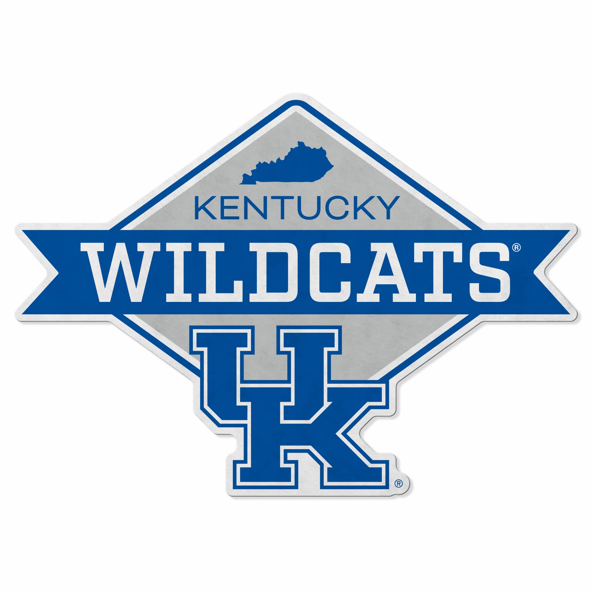 Rico Industries Ncaa Kentucky Wildcats Diamond Shape Cut Pennant - Home And Living Room D  Cor - Soft Felt Ez To Hang 20.5 X 18