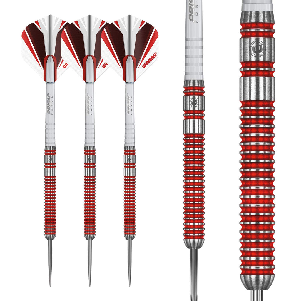 Winmau Overdrive Tungsten Steeltip Darts Set 25G With Prism Flights And Shafts (Stems)
