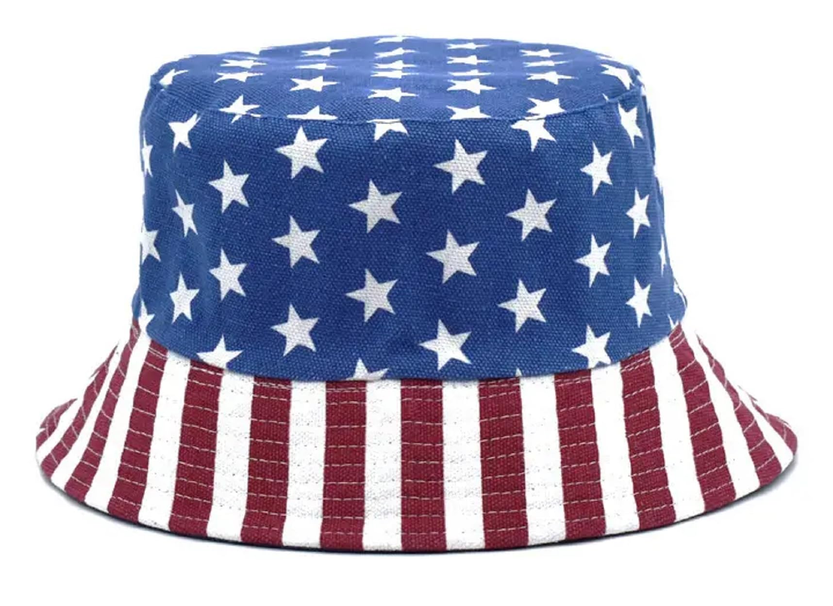 Zacharias Unisex Cotton Usa Flag Printed Bucket Hat Pbh09 (Blue; Free Size) (Pack Of 1)