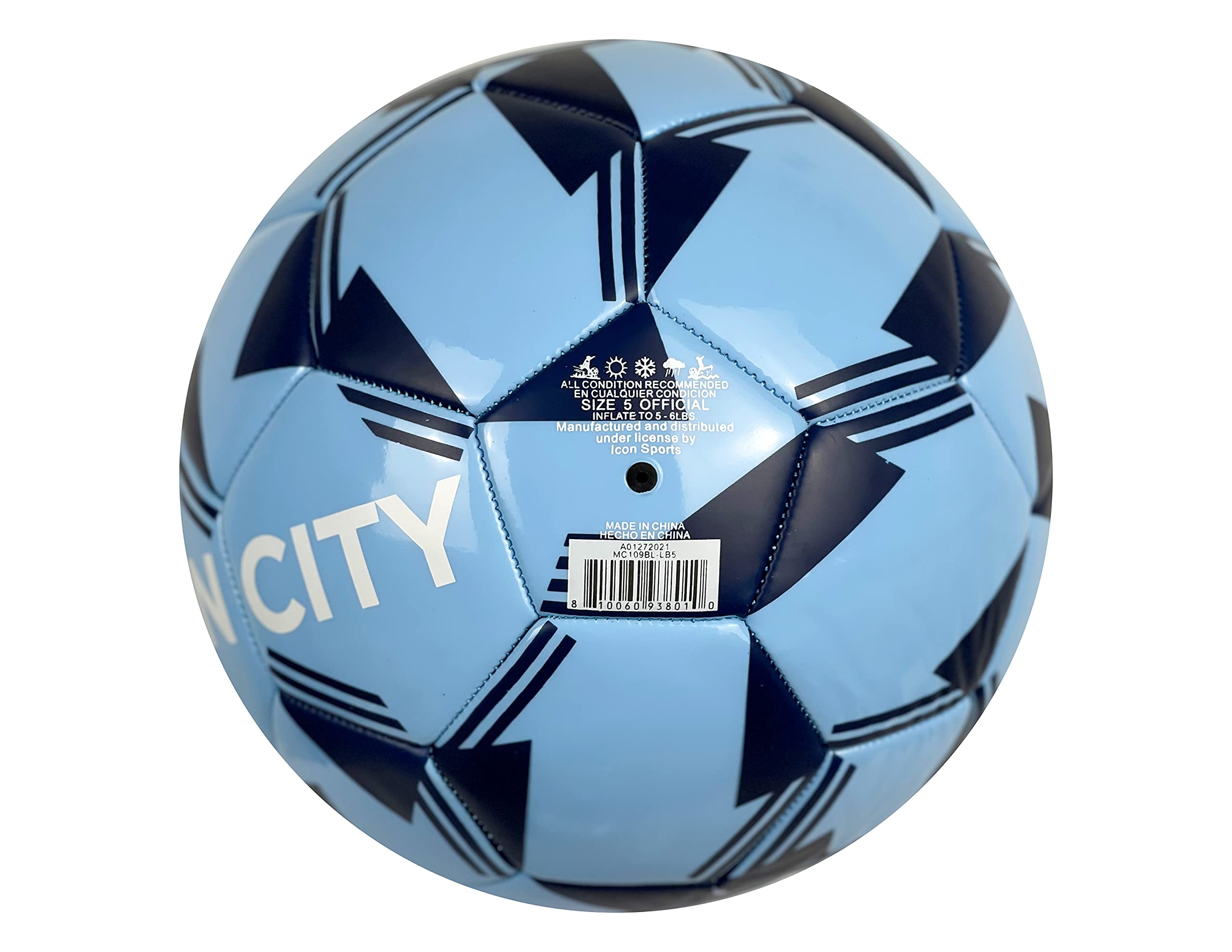 Manchester City Soccer Ball #4, Licensed M City Ball (Size 4)