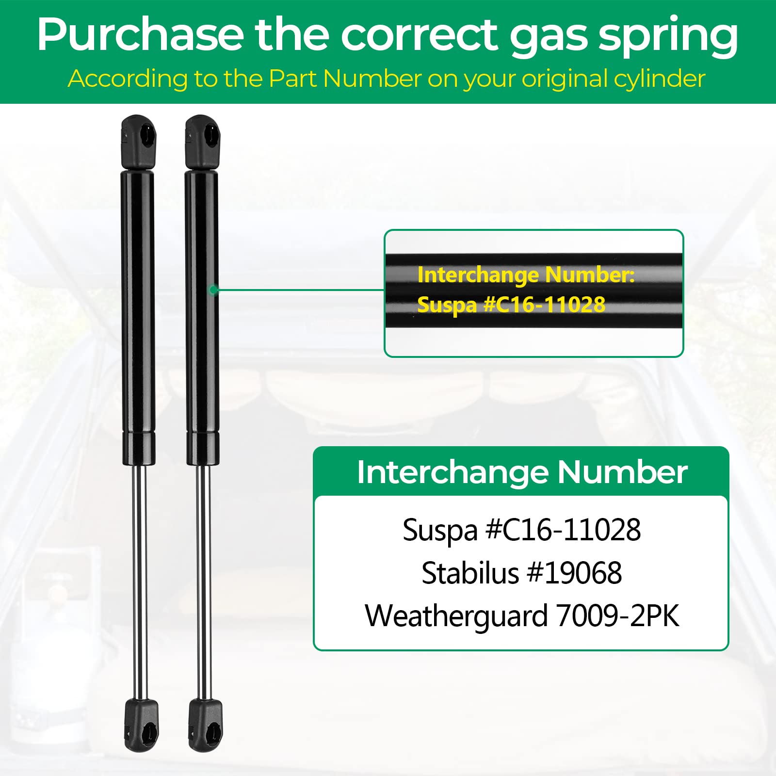 C16-11028 12 Inch 40Lb180N Gas Struts Shock Spring Lift Support For Leer Camper Shell Topper Rear Windows Door Truck Cap Toolbox