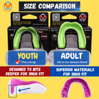 Oral Mart Black/Green Youth Mouthguard For Kids - Youth Mouthguard For Karate, Flag Football, Martial Arts, Taekwondo, Boxing, F