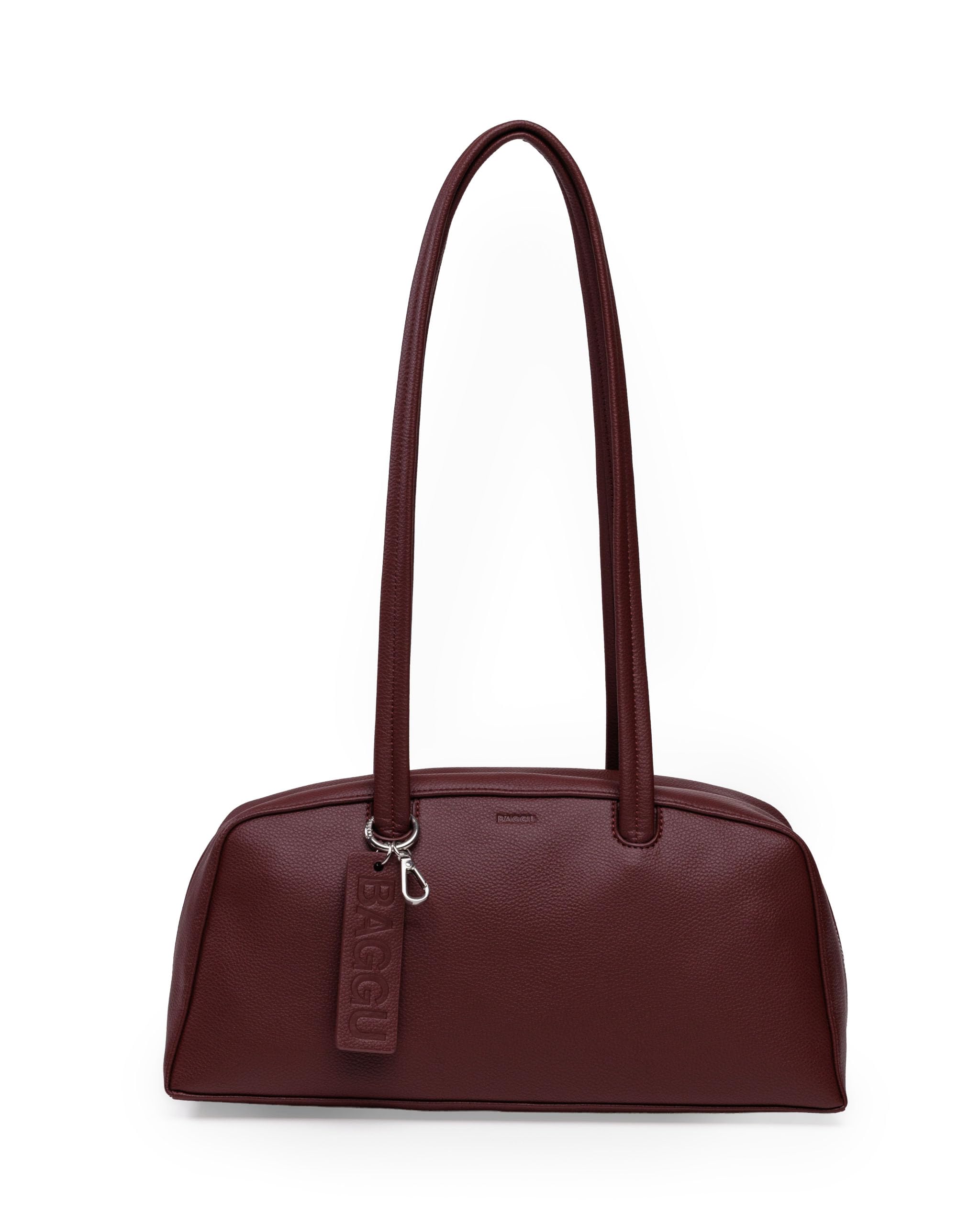 BAGGU Recycled Leather Bowler Bag - Mahogany