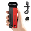 ROCKBROS Folding Bike Lock 120cm/47.24inch with 2 Keys Bike Locks E Bicycle Non Theft Heavy Duty Electric Scooter Lock for Ebike