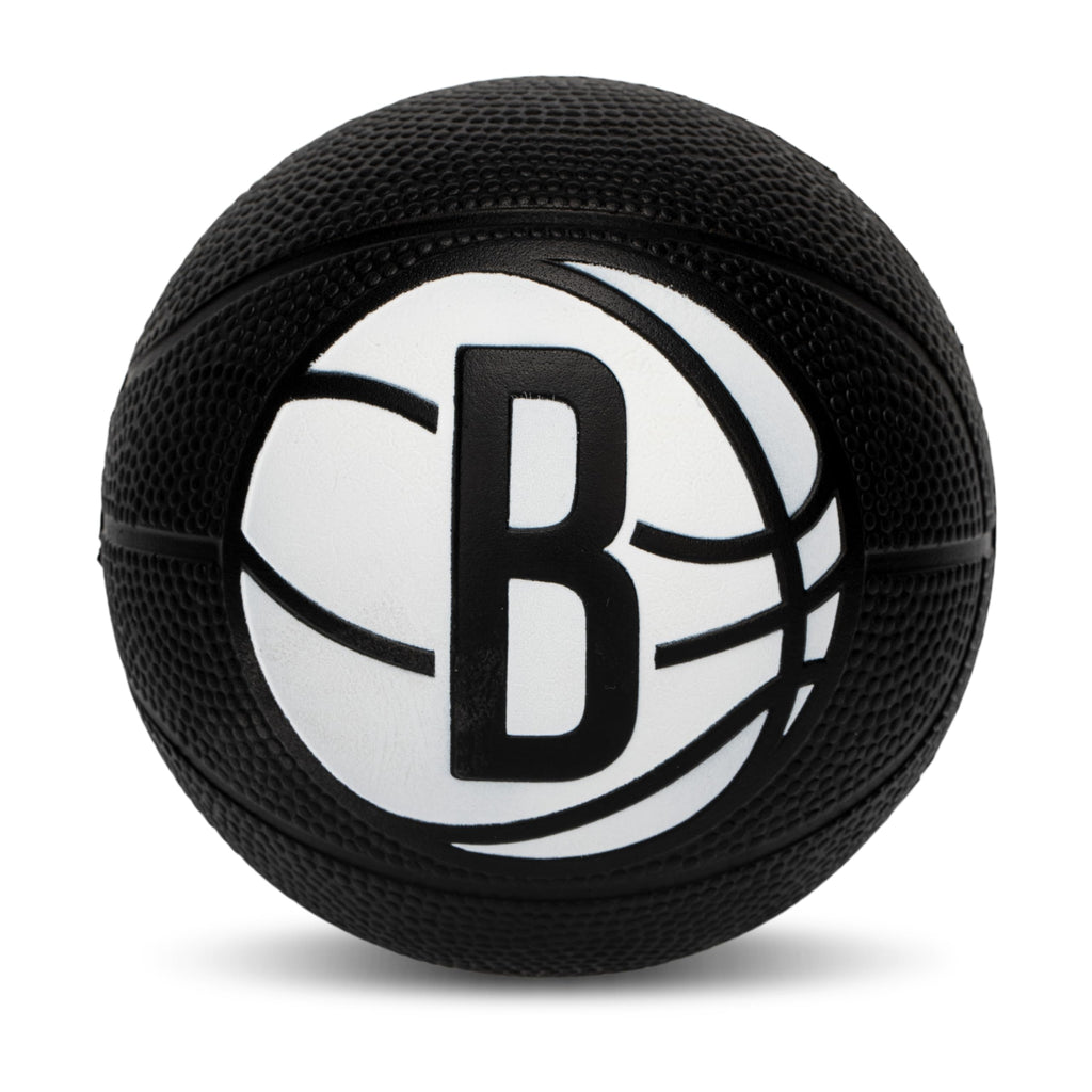 Franklin Sports Nba Brooklyn Nets Mini Foam Basketball - Kids 5.5'' Inch Toy Basketball For Over The Door + Mini Indoor Hoops -
