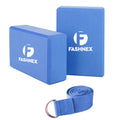 Fashnex Yoga Blocks  High Density EVA Foam Bricks Yoga Foam Exercise Blocks (9 x 6 x 3 inches, Set of 2) (With Yoga Belt)