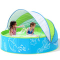 Hikiddy Foldable Kiddie Pool With Canopy: 47In Baby Pool And Beach Tent For Toddlers Infants 6-12 Months And Kids 2-4 Years Old