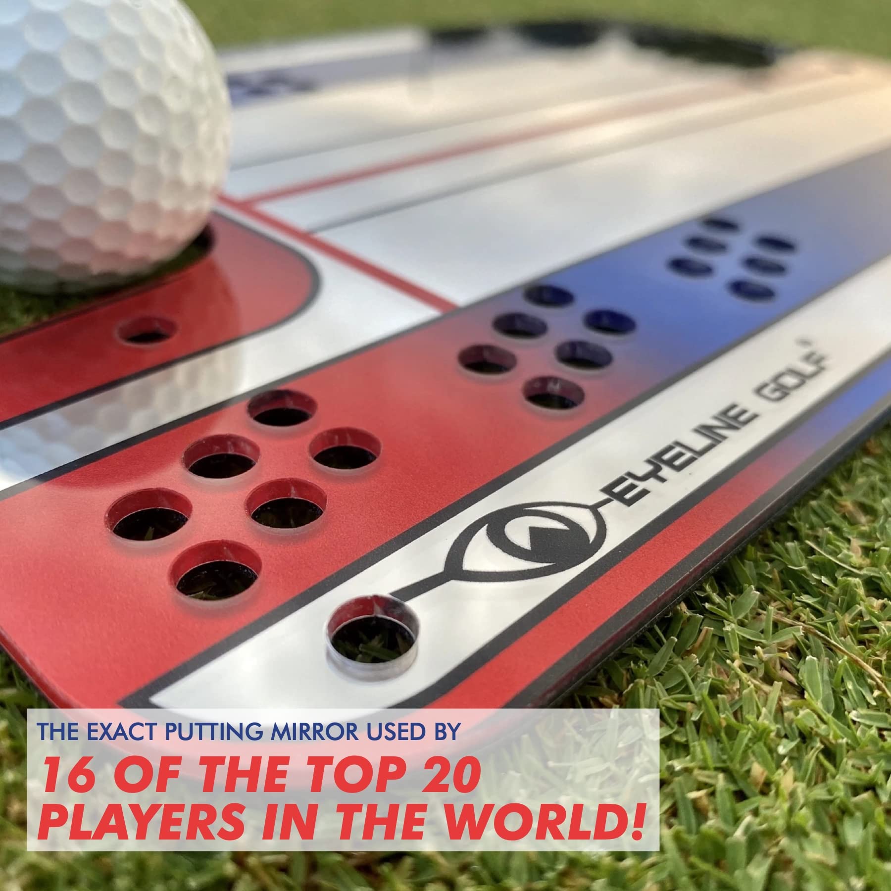Eyeline Golf Groove Putting Mirror -Training Aid Align Eyes, Body, Putter Face. Indoor/Outdoor. 8 Putting Drills - Alignment Sta