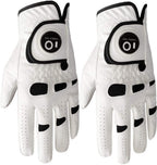 Men      S Golf Glove Left Hand Right With Ball Marker Value 2 Pack, Weathersof Grip Soft Comfortable, Fit Size Small Medium Ml 