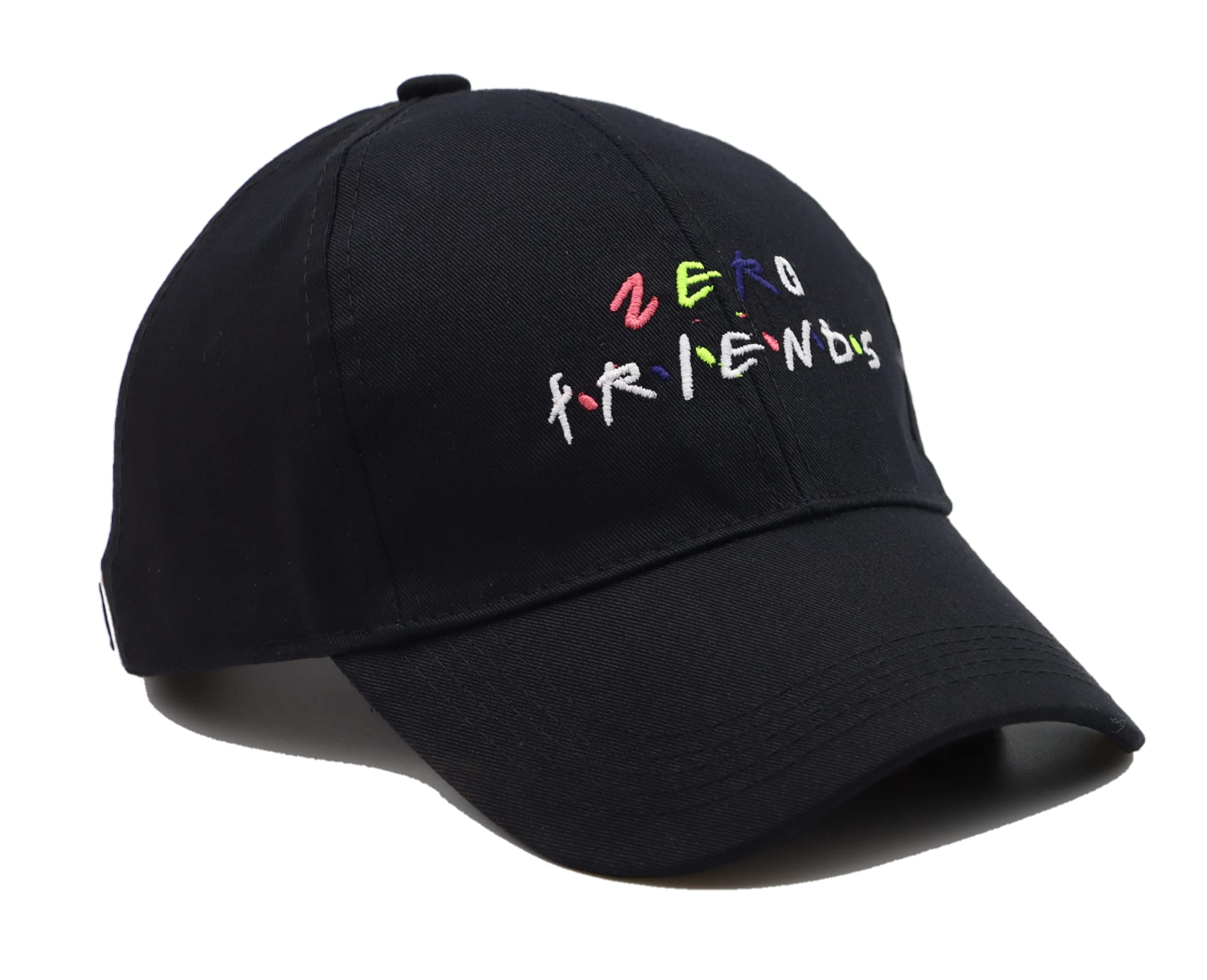 Jazaa|Az| Baseball Cap Adjustable Size For Running Workouts And Outdoor Activities All Seasons (Black A)